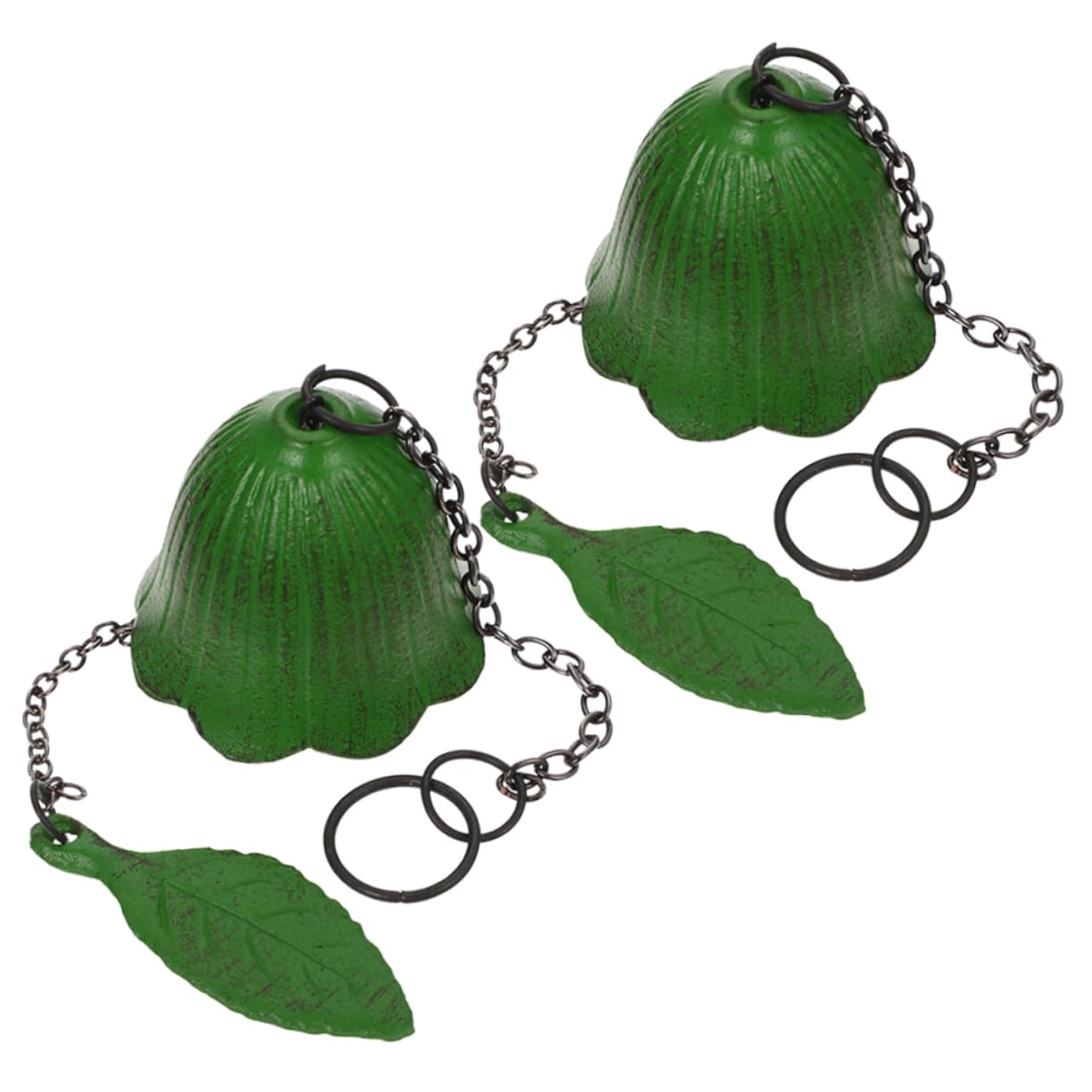 GALPADA 2Pcs Vintage Metal Bell Pendant for Craft Making Hanging Bell for Wind Chimes for Garden Balcony and Festival Decor