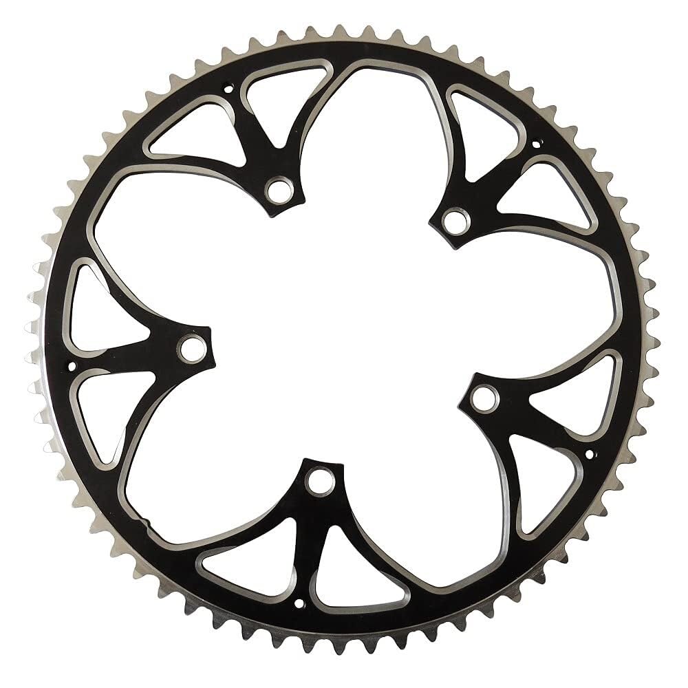 Platos para Bicicletas Rueda de Cadena 130 BCD 65T aleación Aluminio CNC Plato Bicicleta Carretera Juego bielas Bicicletas Plegables Rueda Dentada Placa única Negra
