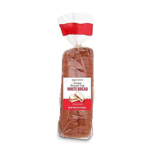Amazon Grocery, Enriched Round Top White Bread, 20 Oz (Previously Amazon Fresh Brand, Packaging May Vary)