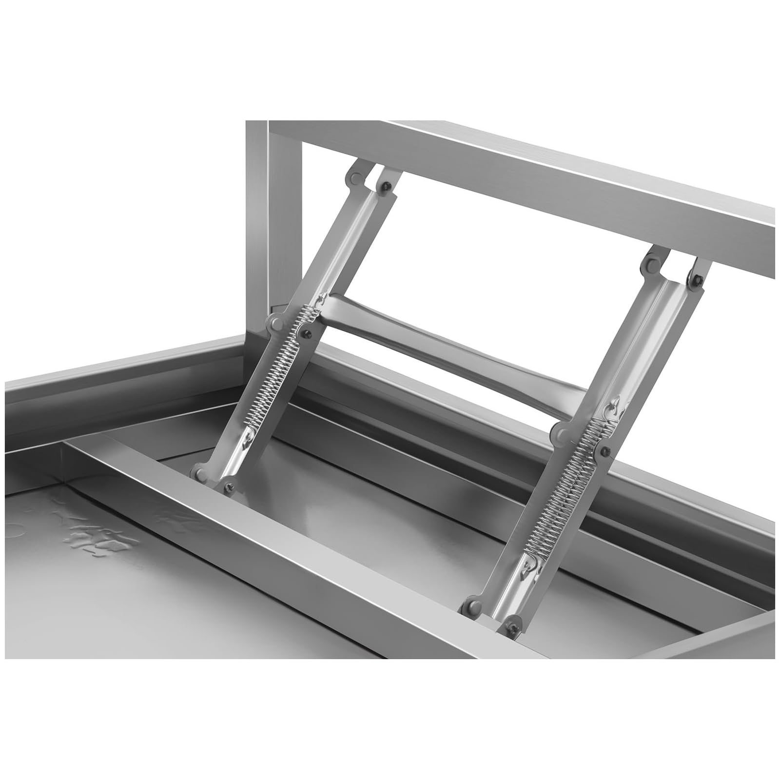 Royal Catering Mesa De Trabajo Plegable En Acero Inoxidable RCAT-120/70KE (Superficie de Trabajo de 70 x 120 cm, Capacidad de Carga 215 kg)