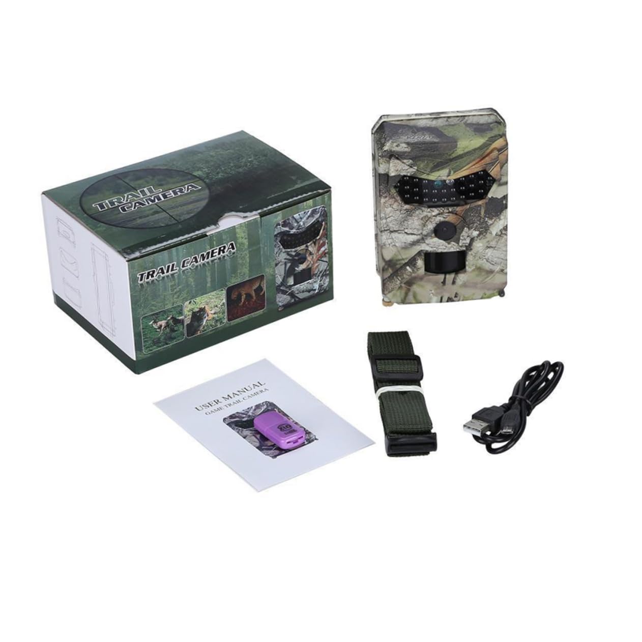Caméra de chasse 12 Mpx infrarouge automatique pour grand angle nocturne