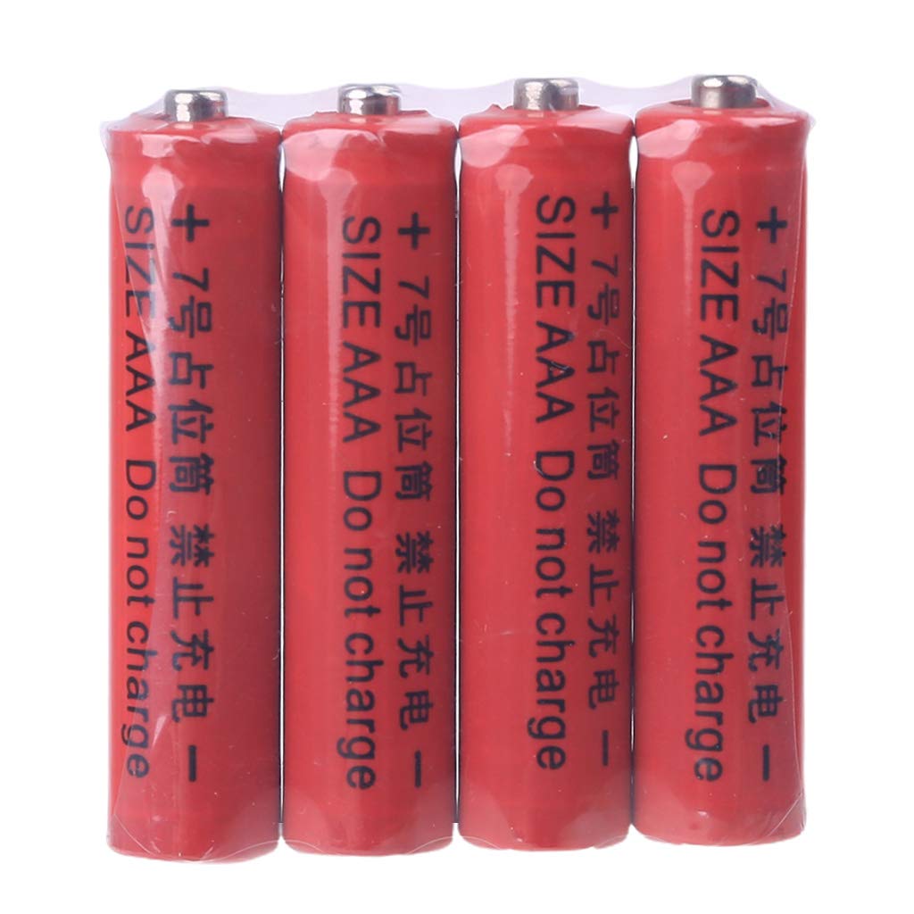 4Pcs No Power 10440 Lr03 AAA Dummy Fake Battery Setup for Shell Placeholder Cylinder Conductor for AAA Battery