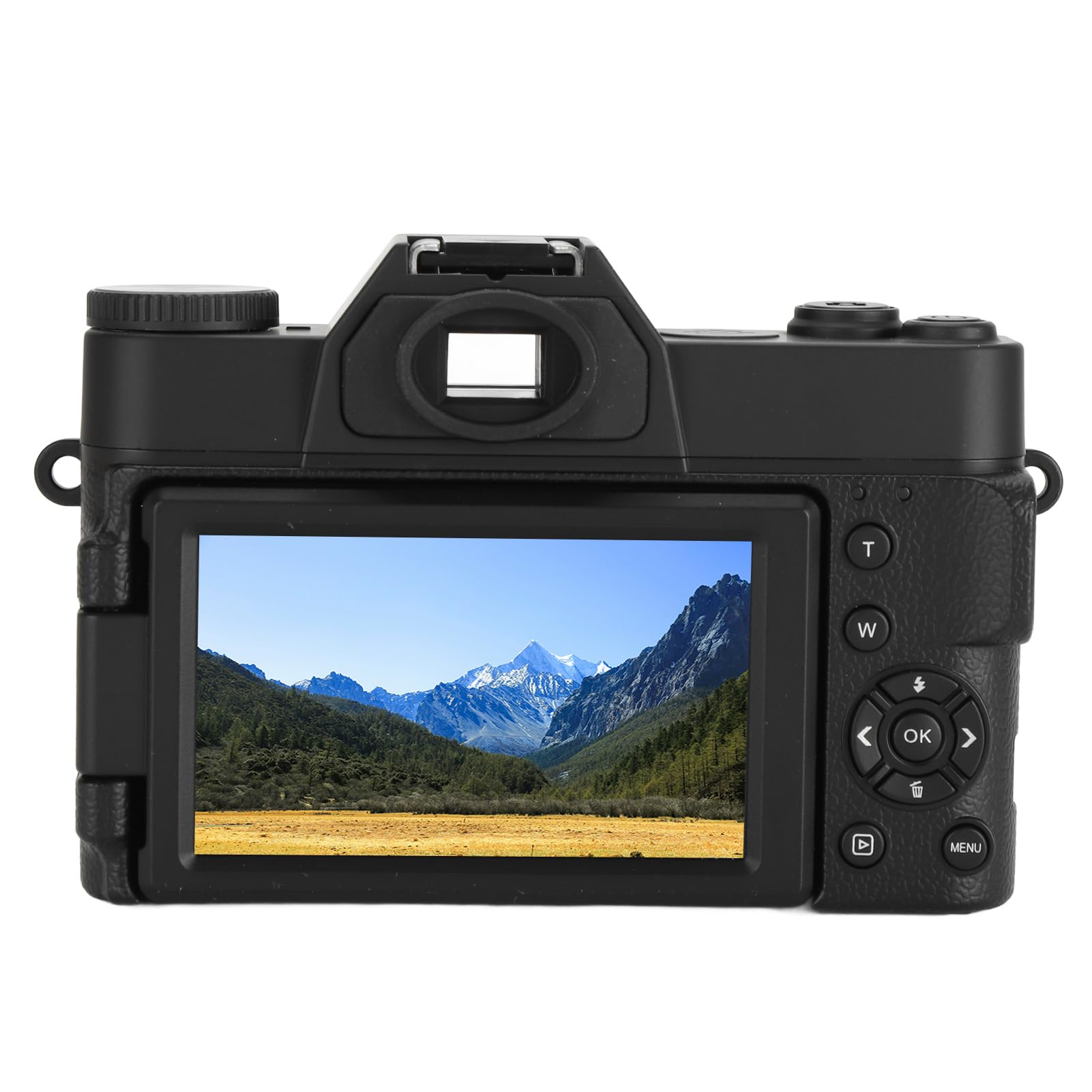 Cyfrowy Aparat 4K do Robienia zdjęć i Filmów, Wi-Fi 48 MP z Autofokusem i 16-krotnym Zoomem do Vlogowania, 3-calowy Ekran UHD z możliwością Obrotu o 180°, Cyfrowy Aparat Typu