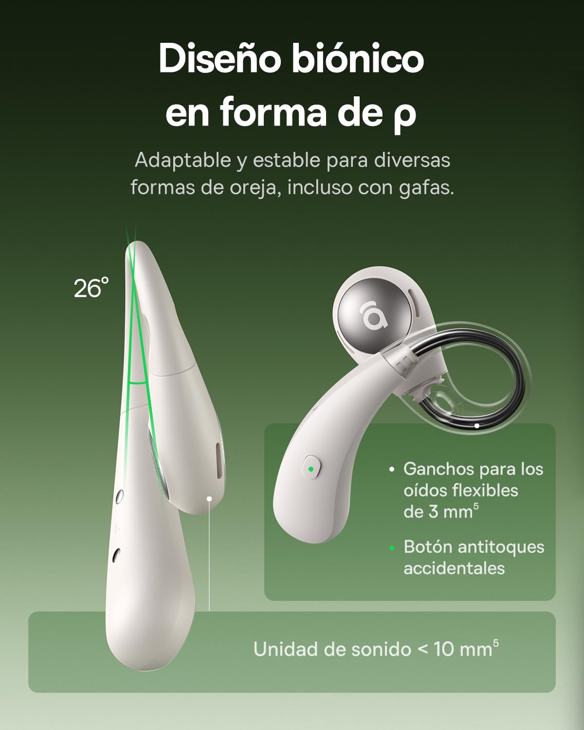 Baseus Eli Sport2 Auriculares Open Ear, Auriculares Deportivos de Conducción Aérea con Curva de Confort en S, 45H de Reproducción, SuperBass 2.0, IPX7, Bluetooth 6.0, Llamadas Claras con 4 Mic AI