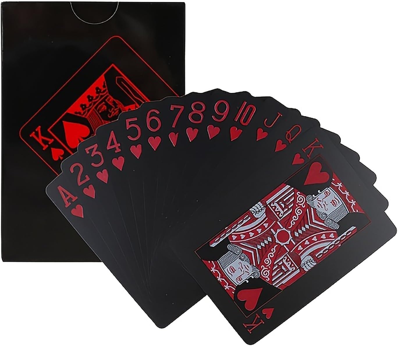 Black Playing Cards Waterproof Deck of Cards with Dollar Pattern Game and Magic Great for Party Waterproof Deck of Cards with Pattern Playing (Red Playing Card)