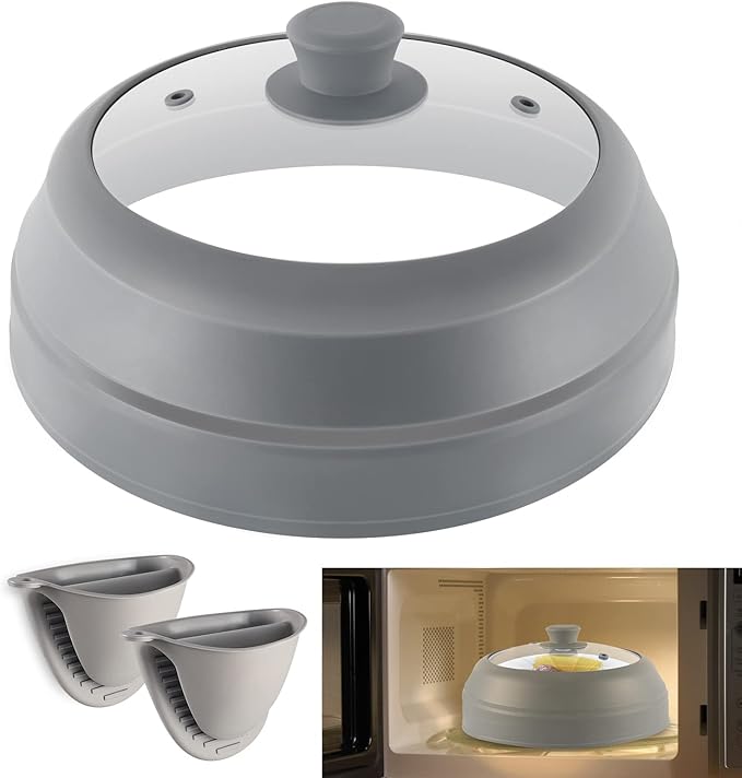 Microwave Splatter Cover, Glass Microwave Cover for Food