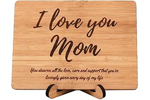 Handmade Wooden Card with Stand for Mother's Day