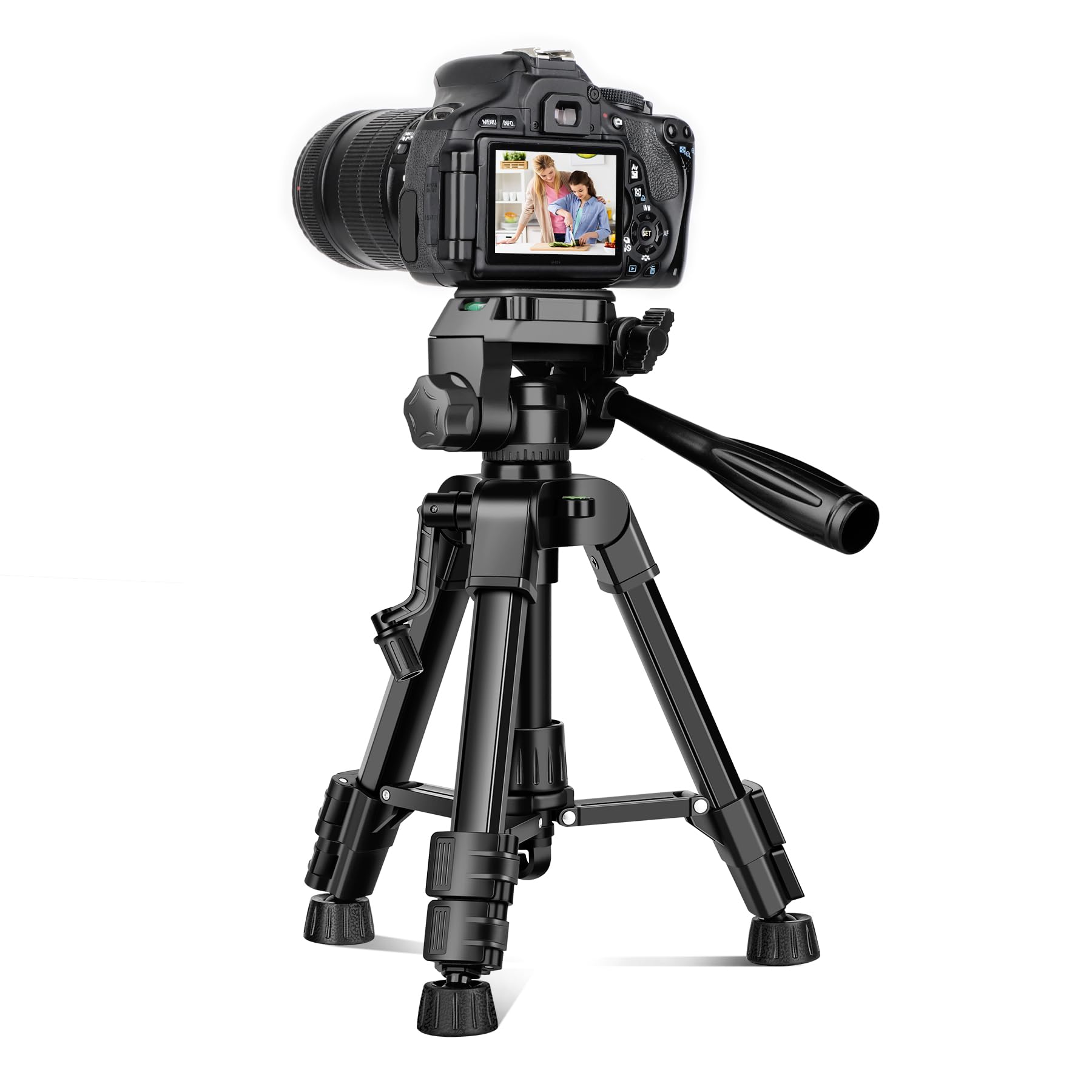 Sponsored Ad - Mini Tripod for Camera, 25" Tabletop Camera Tripod, Portable Travel Tripod w/Phone & Tablet Holder, Lightweight Aluminum Tripods for DSLR Phone Spotting Scope