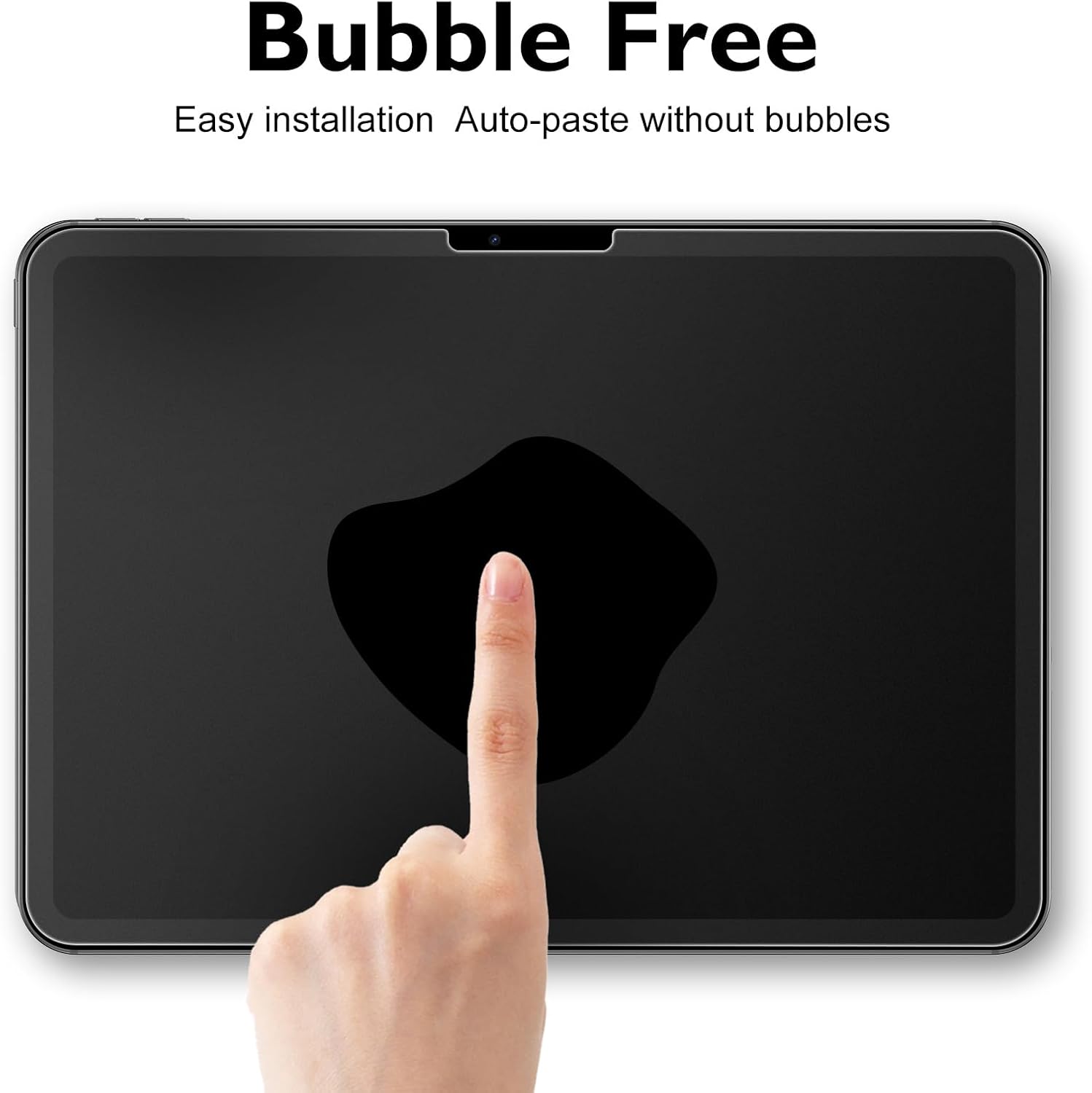 Esanik 2-Pack Like Paper Tempered Glass Screen Protector for iPad Pro 11-Inch (2024 M4 / 2025 M5), Writing & Drawing Like on Paper, Easy Install Tray, 2 Pencil Tips, Shatterproof