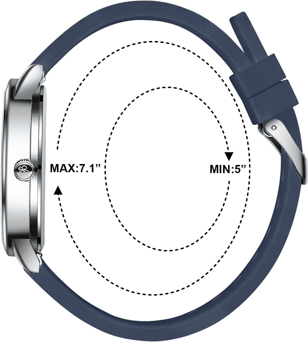 Blekon Original Petite Nurse Watch for Medical Professionals and Students - Various Scrub Colors - Small Easy Read Dial, Military Time with Second Hand, Silicone Band, 3 ATM Water Resistant