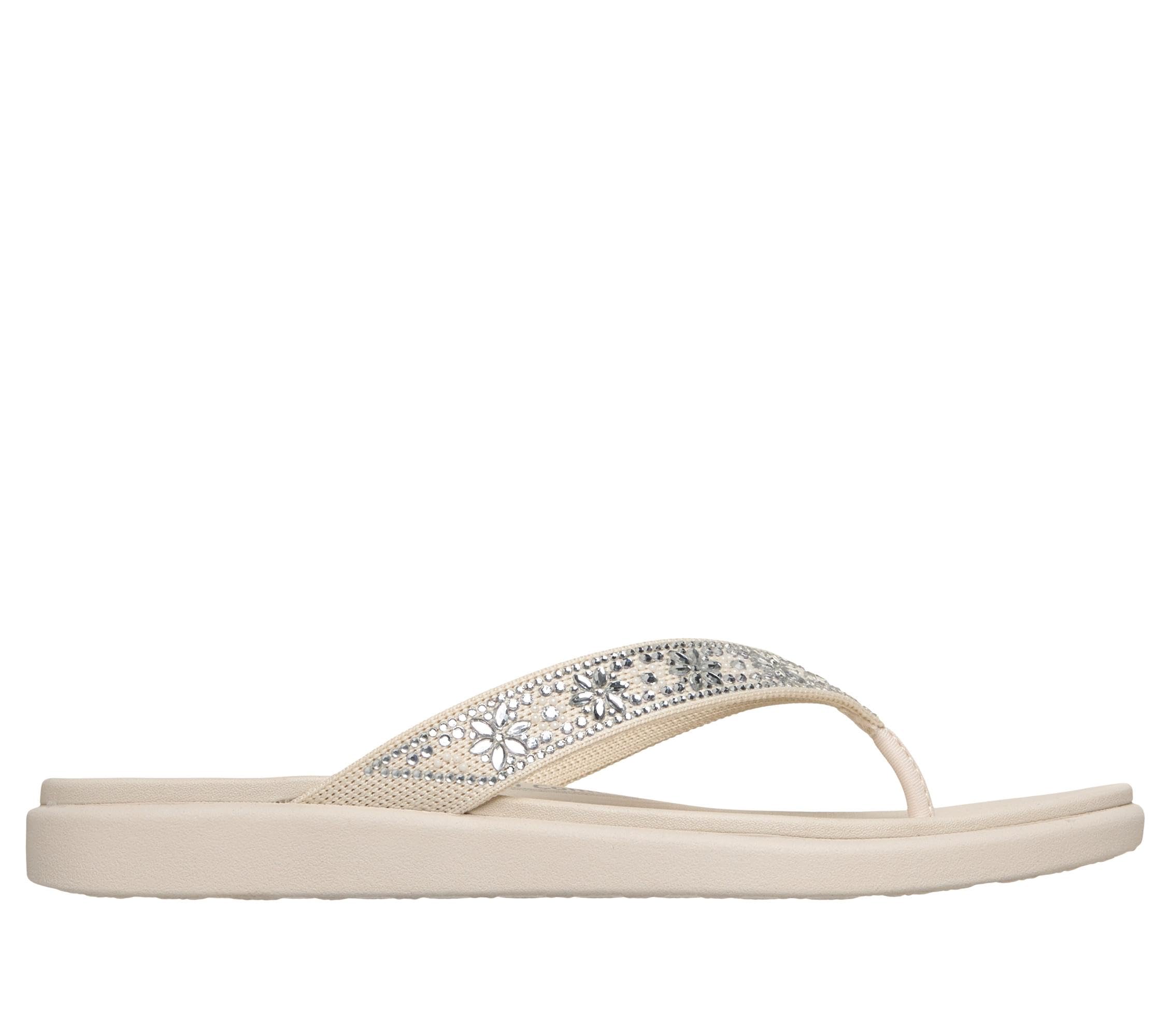 Skechers Meditation Luxe - Floral Rhinestone Sandalias planasMujer