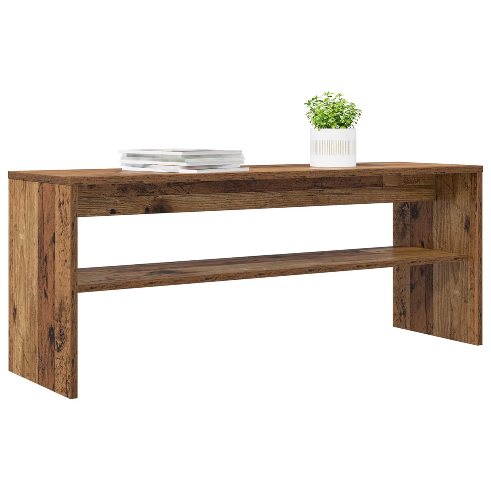 Gecheer TV-Schränk Altholz 100 x 30 x 40 cm Holzwerkstoff, Fernsehschrank Fernsehtisch TV-Lowboard für Wohnzimmer Home-Cinema Gamerzimmer8000338