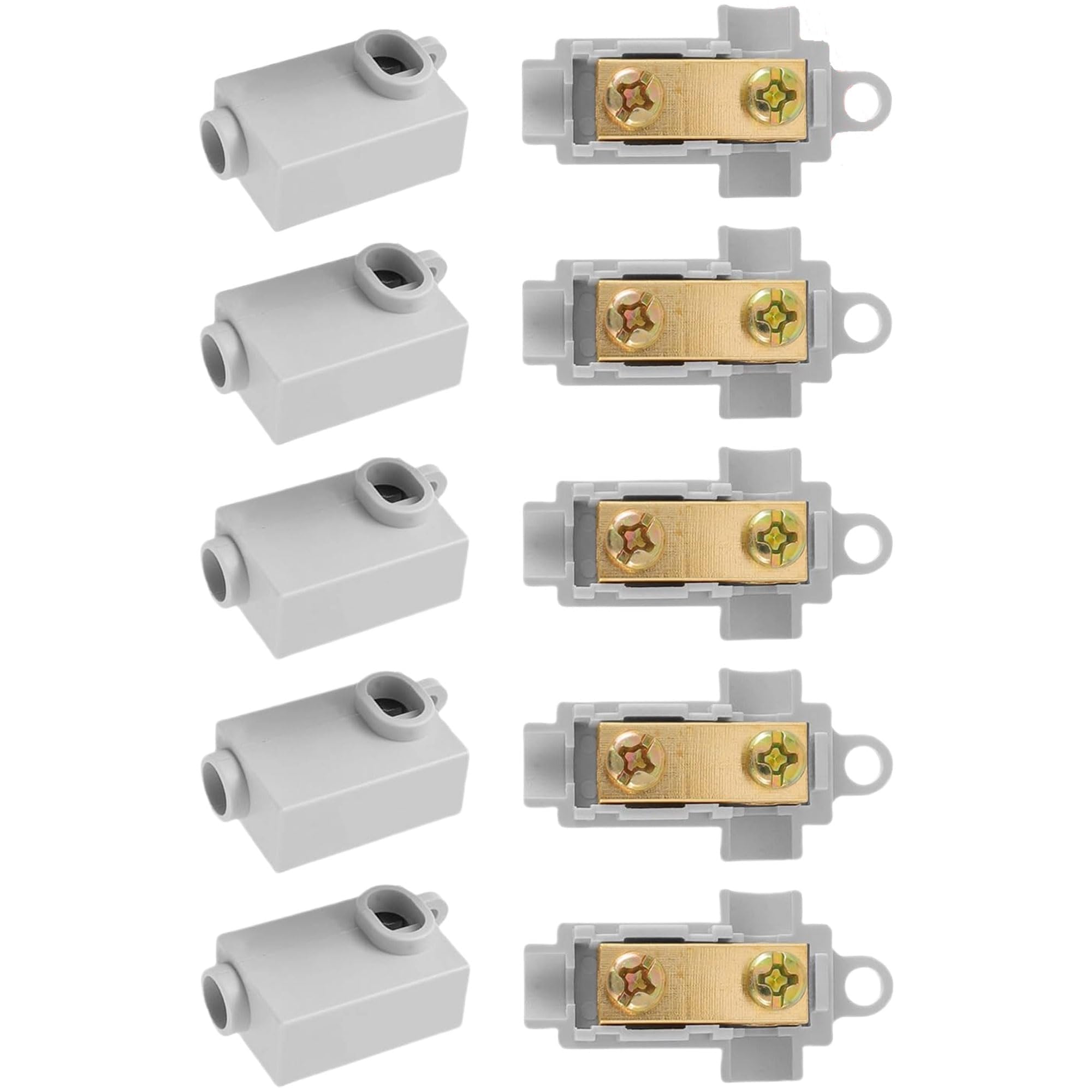 Photo 1 of 10 Pcs T-Type Wire Connector Kit for 20-10 AWG (0.5-6mm²) Cables – 60A 400V Quick Wiring Terminal with Storage Case with Storage Case
