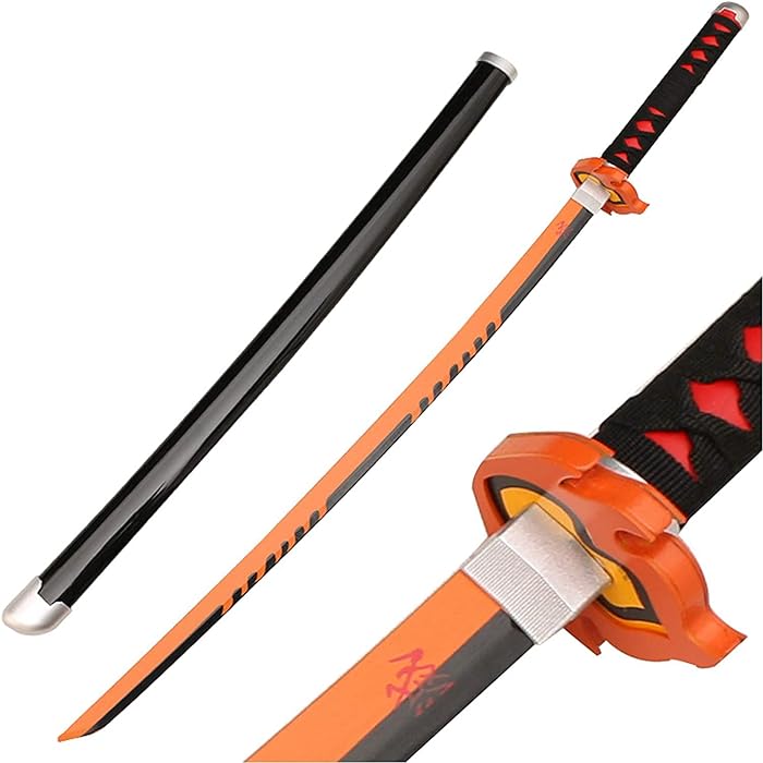 Buy Demon Slayer Blade Cos Wooden Sword Kamado Tanjirou Prop Wooden