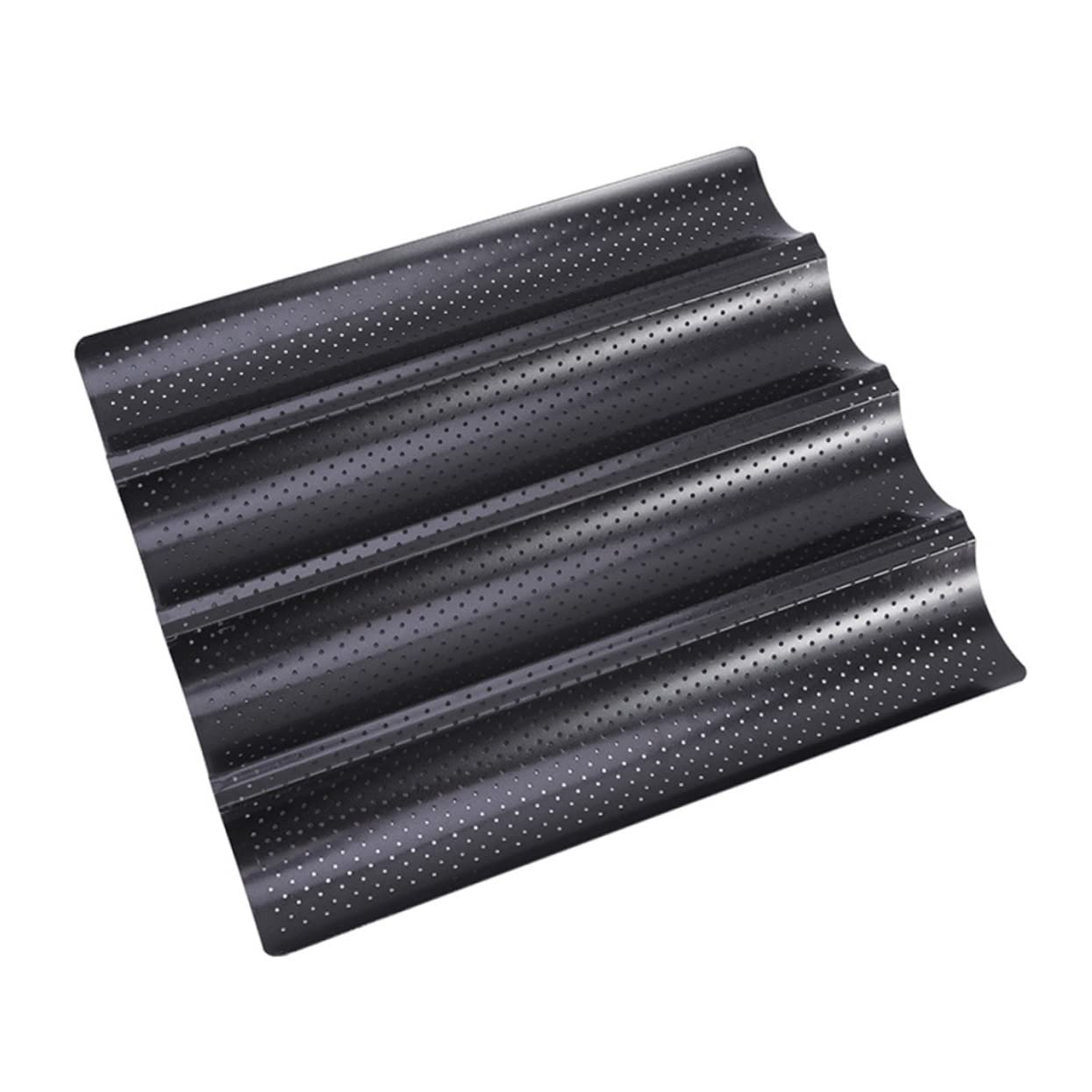 KICHOUSE Non-stick 4-slot French Bread Baking Pan Easy Steel Baking Tool for Kitchen