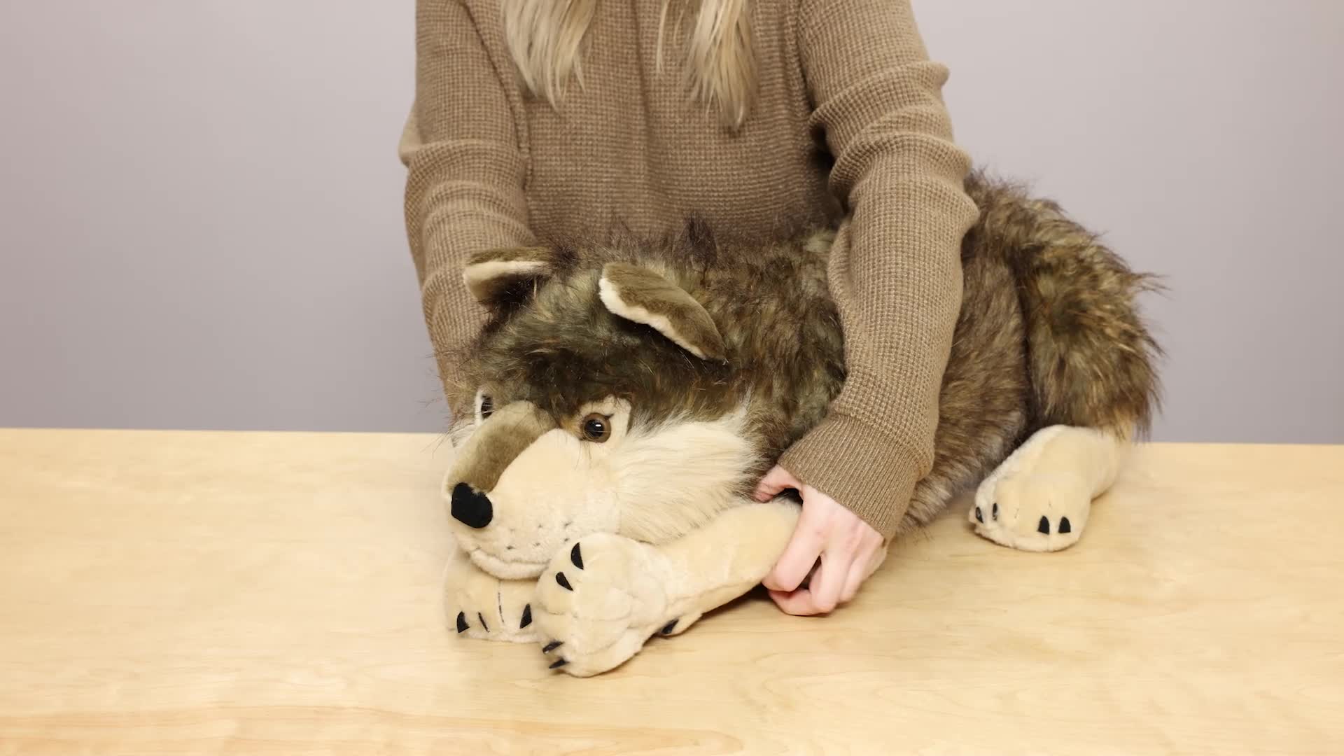 Amazon.com: Wild Republic Jumbo Wolf Plush, Giant Stuffed Animal