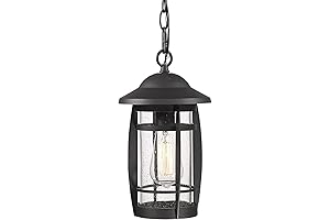 Ultramodern Outdoor Pendant Light for Porch, Hanging Lantern Outdoor Chandelier