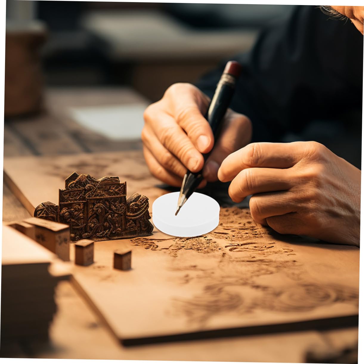 Housoutil 12pcs Rubber Carving Blocks Rubber Stamp Tools for Hand Carving for Crafting Engraving and Printmaking Smooth Edges Skin Friendly Material