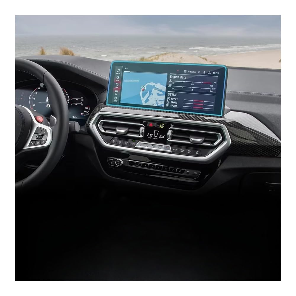 Protectores Pantalla Navegación Protector De Pantalla Cristal Templado Para Consola Central Coche Para G01, G02, X3, X4, 2022-2023 Para Volante A La Izquierda (LHD)