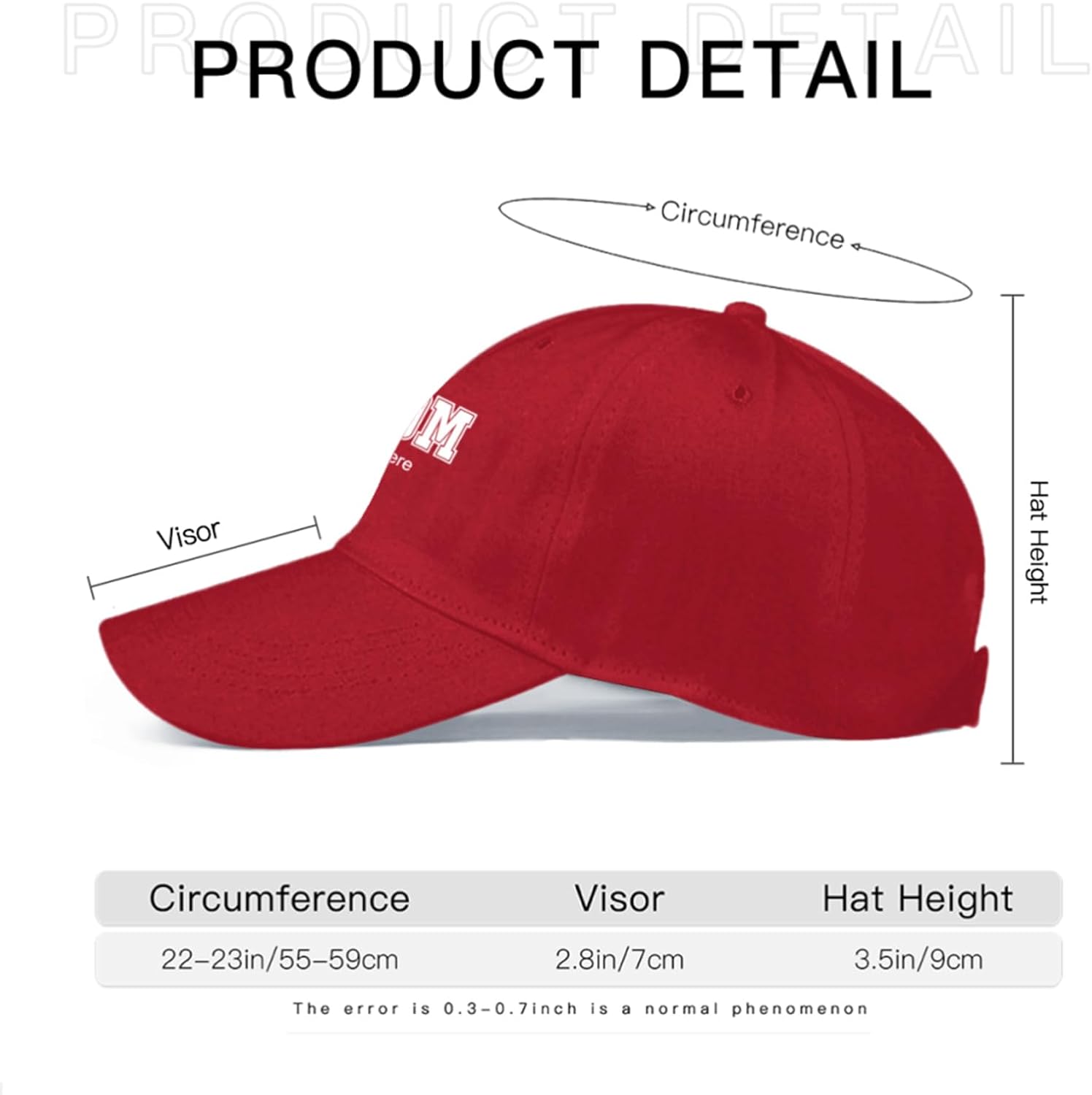 Custom Baseball Cap for Men Women - Personalized Trucker Hat, Design Your Own Logo & Text, Adjustable Sun Hat for Gifts - Image 4