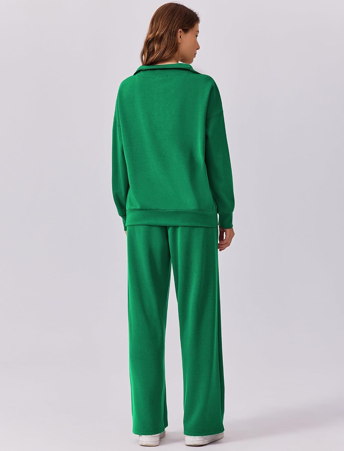 PINSPARK 2 Piece Sets for Women 2025 Fall Outfits Sweatsuit Loose Fit Sweatshirt Wide Leg Sweatpants Matching Set Tracksuit - Image 3