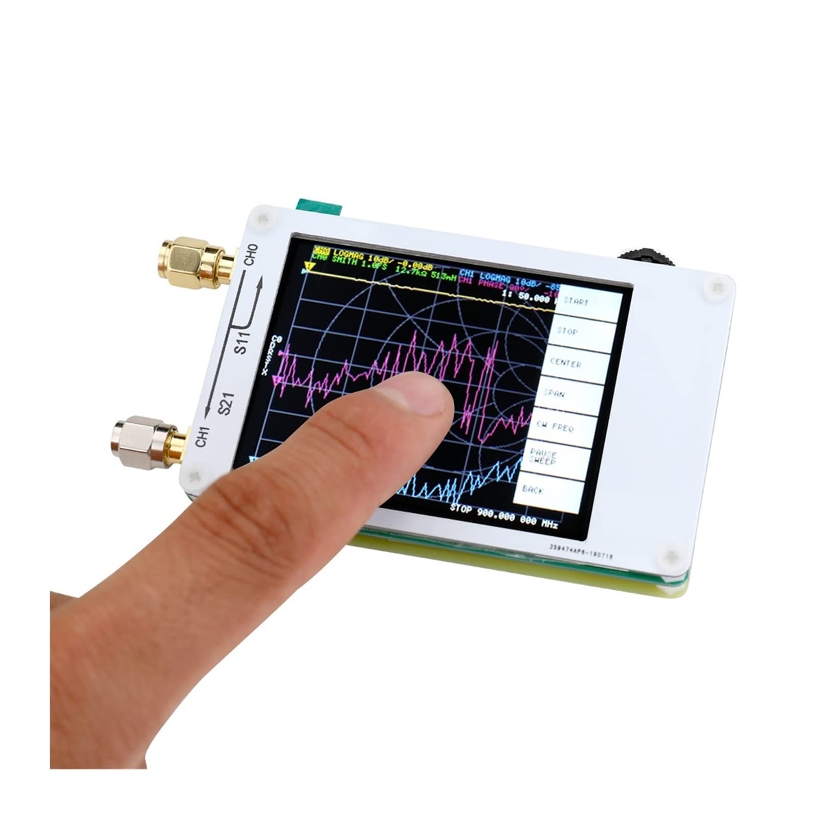 Vektor-Netzwerkanalysator 50 kHz-900MHz Digitalanzeige Touching Screen Shortwave MF HF VHF UHF Antennenanalysator stehende Wellen