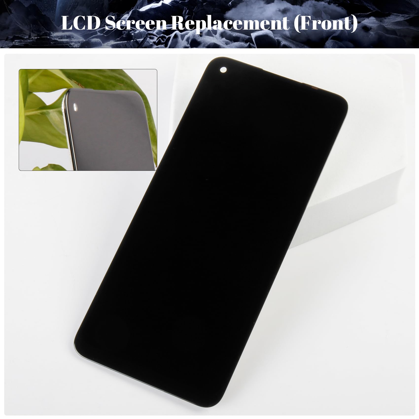 Vetro Nero Realme 5 Pro 30469 - DISPLAY LCD PER REALME 5 PRO RMX1971 NERO CON FRAME Display