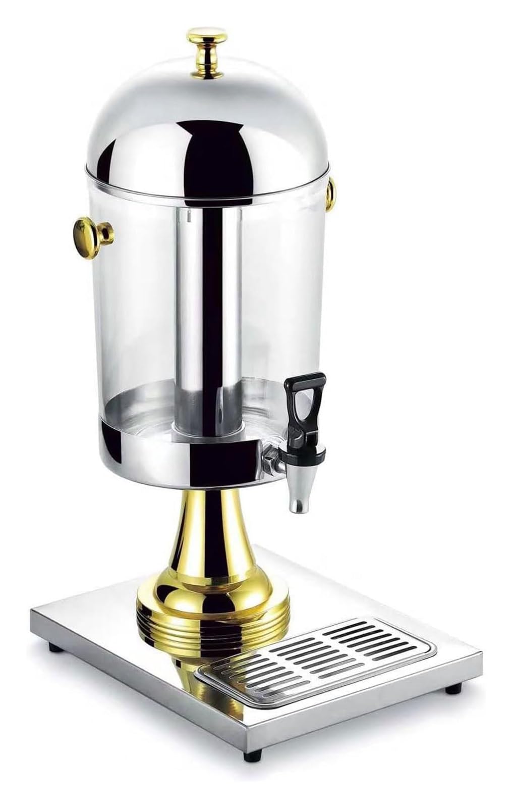 asdchZen Drink Dispenser Stainless Steel Beer Beverage Dispenser Juice Dispenser With Spigot For Milk Tea Beer,Gold