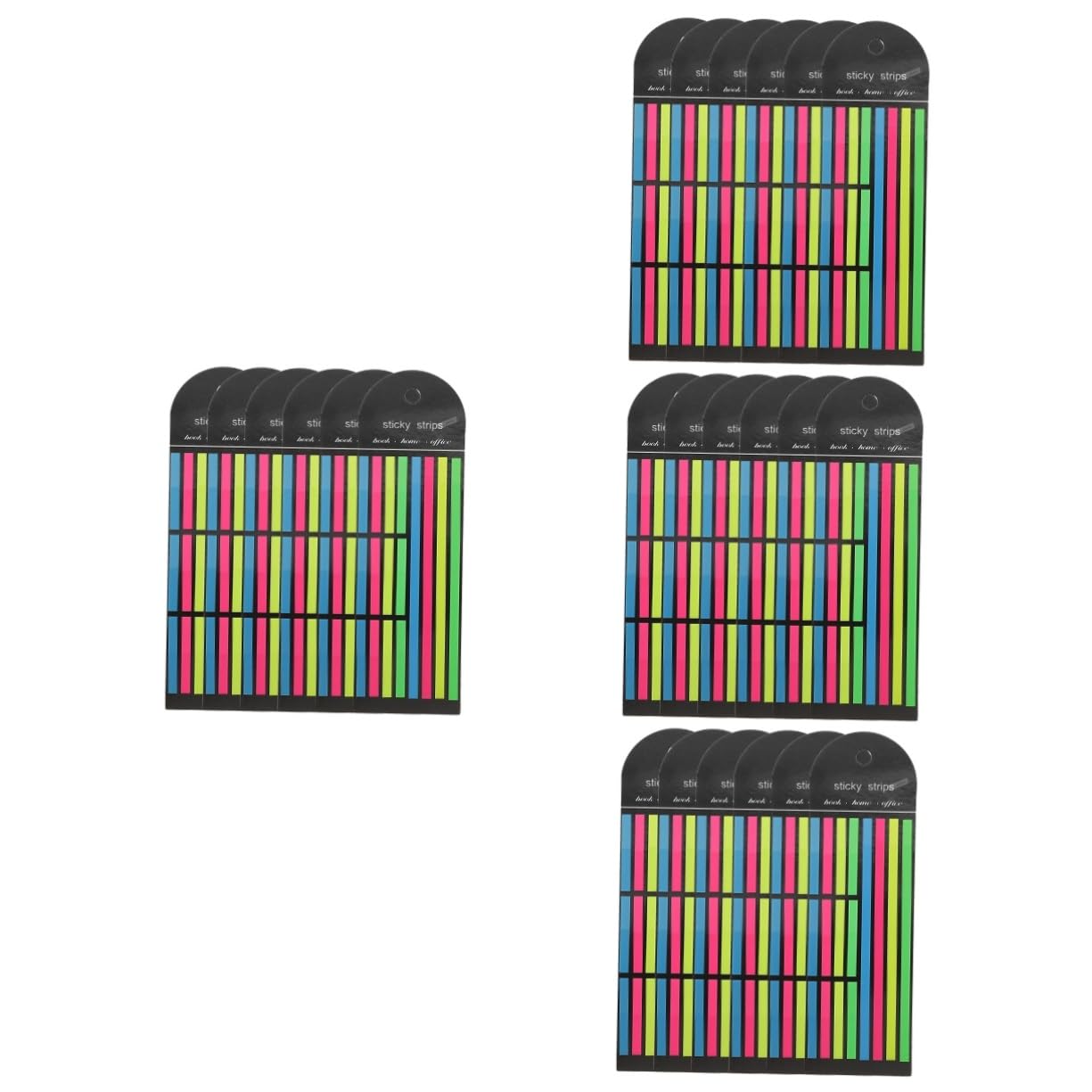 HOMSFOU 4 Sätze Fluoreszierende Textmarker Bänder Seitenmarkierungen Tabs Textmarker Streifen Aufkleber Klebe Tabs Textmarker Etiketten Textmarker Streifen Textmarker 6 Stück * 4
