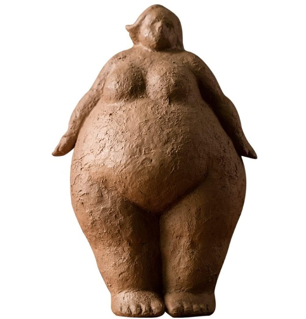 YUZDNM Nordic Style Ornaments Character Decoration Statue Fat Woman Sculpture Home Living Room Sample Room Abstract Resin Modern Art(#a)