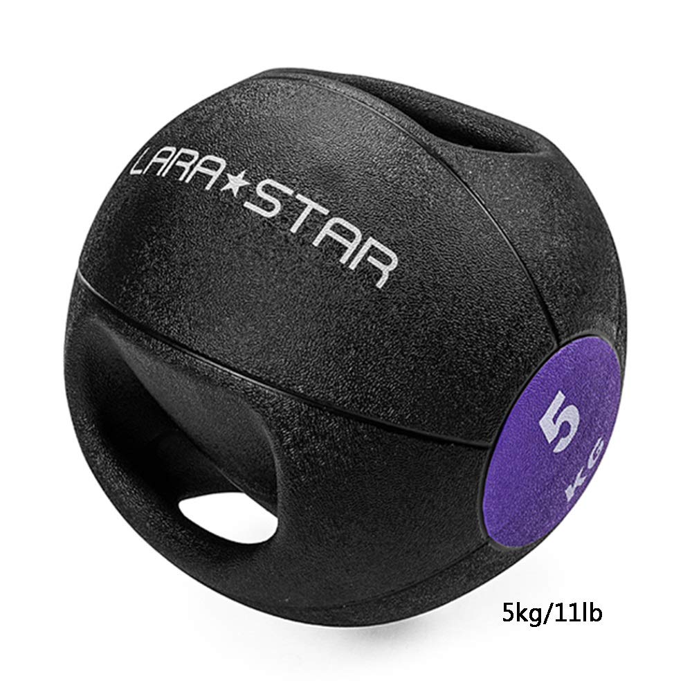 Palle mediche Palla Medica Binaurale, Palla di Gomma per Fitness, Bilancia per Allenamento A Domicilio, Palla per gravità Solida, 3kg, 4kg, 5kg, 6kg, 7kg, 8kg, 9kg, 10kg (Size : 5kg/11lb)