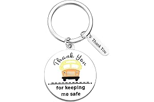 6 Pcs School Bus Driver Appreciation Gifts Bulk Keychain New Driver Retirement Leaving