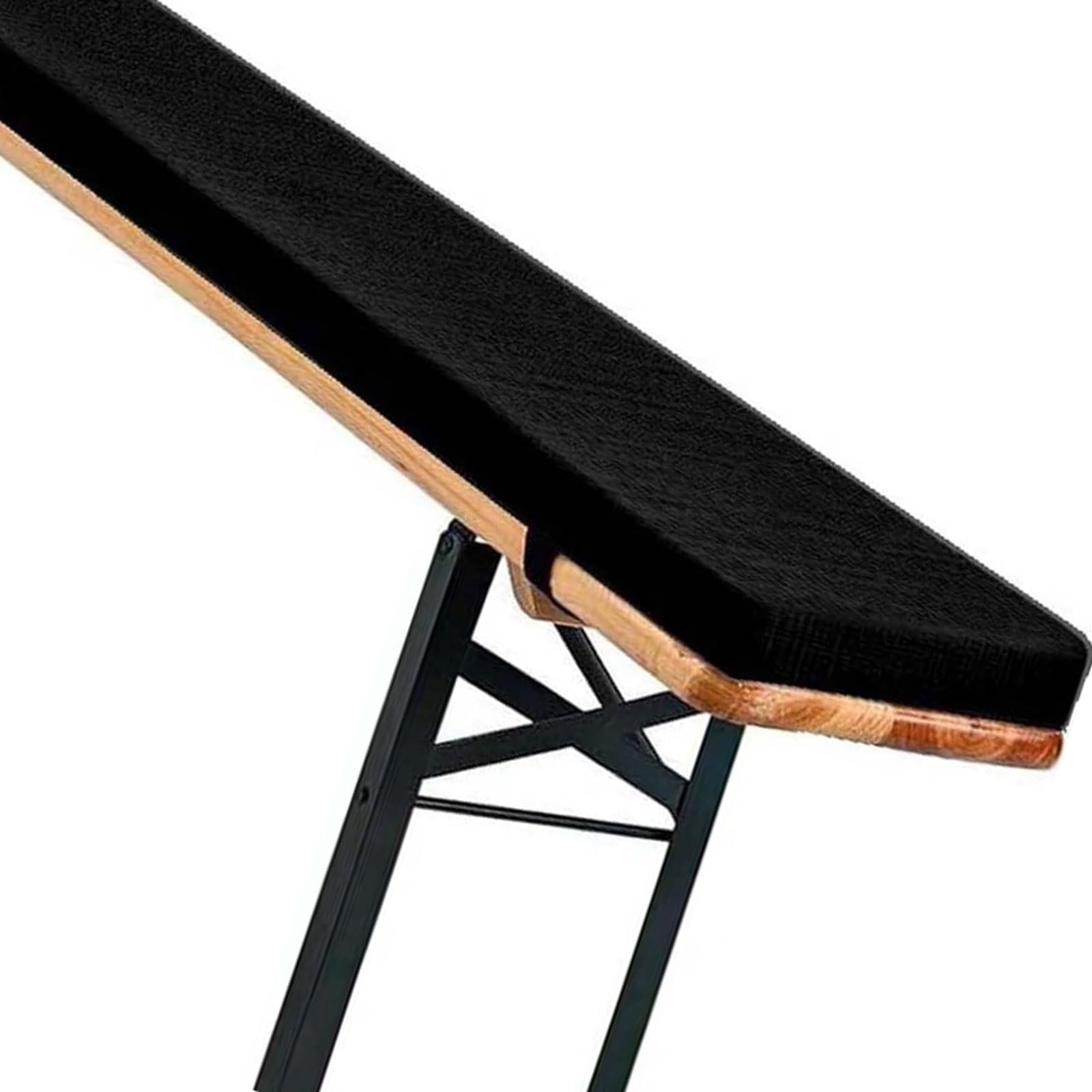 uyeoco Indoor/Outdoor Bench Cushion - 120cm/150cm/100cm/180cm x 50cm/40cm/30cm/25cm - 2/3 Seater Non-Slip Seat Pad for Beer Bench, Garden, Bay Windows, Patio, Long Chairs, Swings(Black,240x45x3cm) — image 1