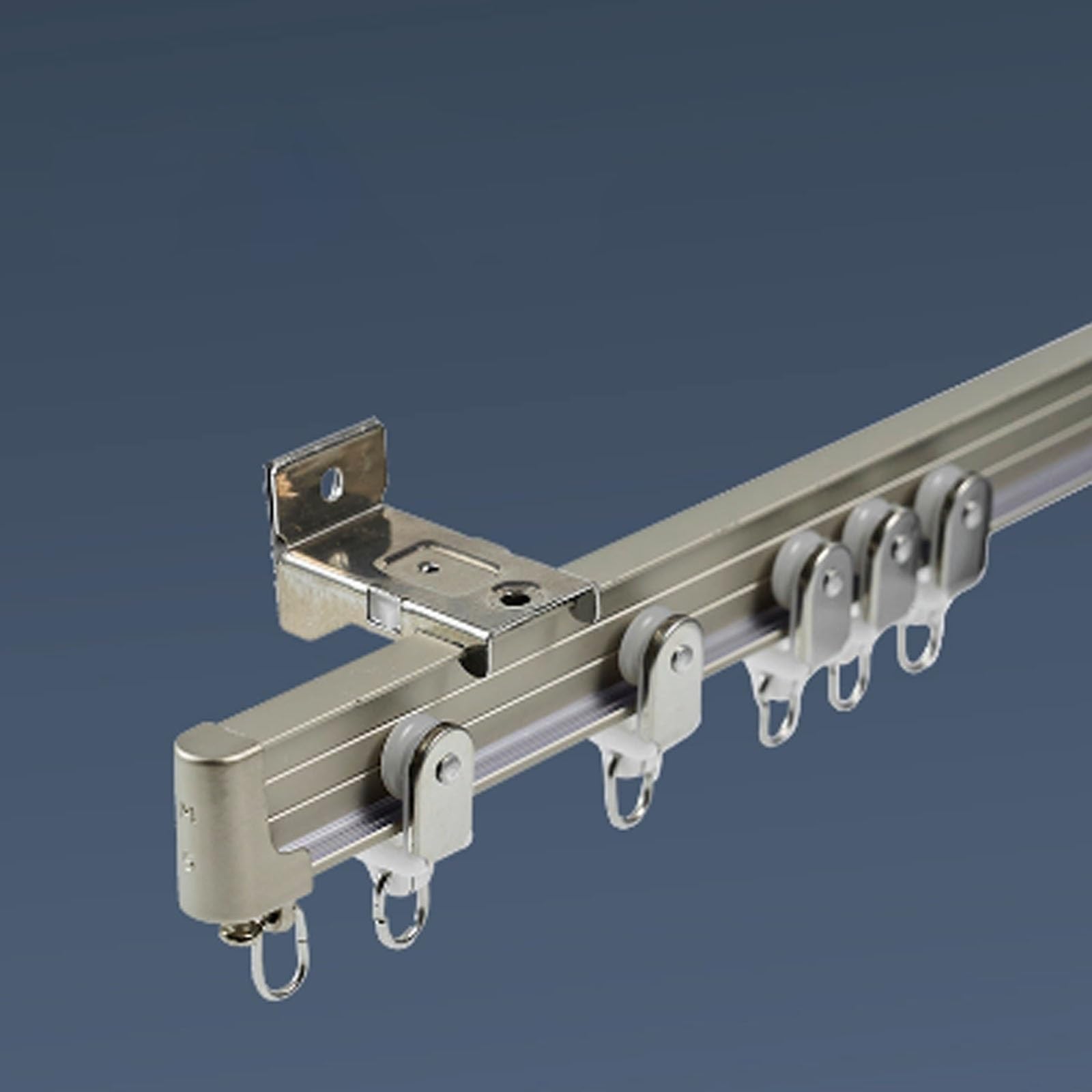 Rail de rideau de plafond flexible et pliable en forme de U/L en aluminium robuste pour baie