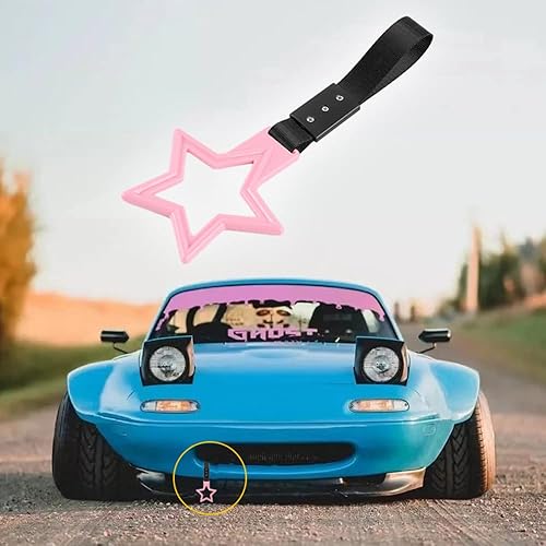 Miniatura 5 de Q1-TECH, JDM Tsurikawa - Anillo japonés para metro, tren, autobús, mango de coche, correa de mano con forma de estrella, anillo de advertencia para