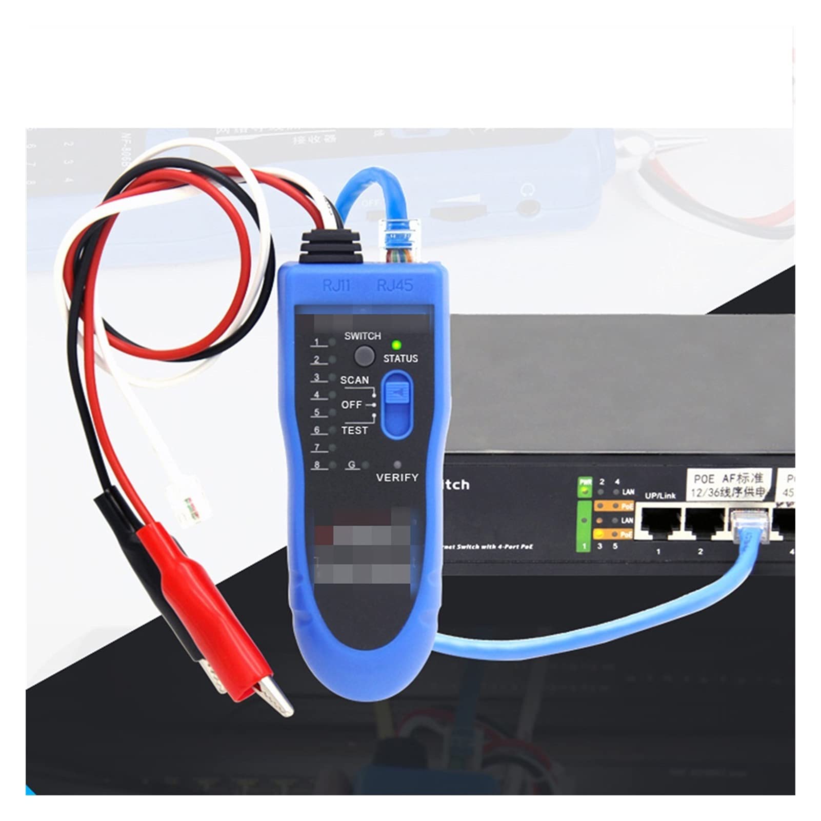 Detector de pared, Testador de cables de teléfono de red Tracker de alambre RJ45 RJ11 Buscador de línea bajo tierra
