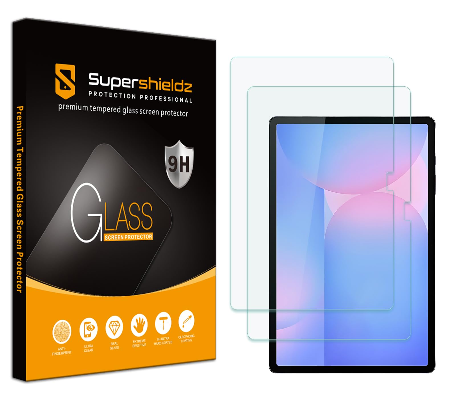 Supershieldz (2 Pack) Designed for Samsung Galaxy Tab S10 FE Plus (13.1 inch) Screen Protector, (Tempered Glass) Anti Scratch, Bubble Free
