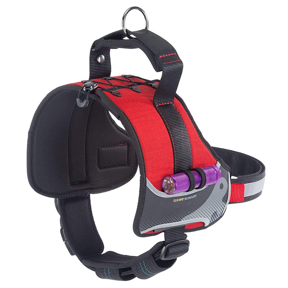 Ferplast Arnés para Perros Hercules XXL, Acolchado, Resistente, Anti-rasguños, Visible en la Oscuridad, con Asa