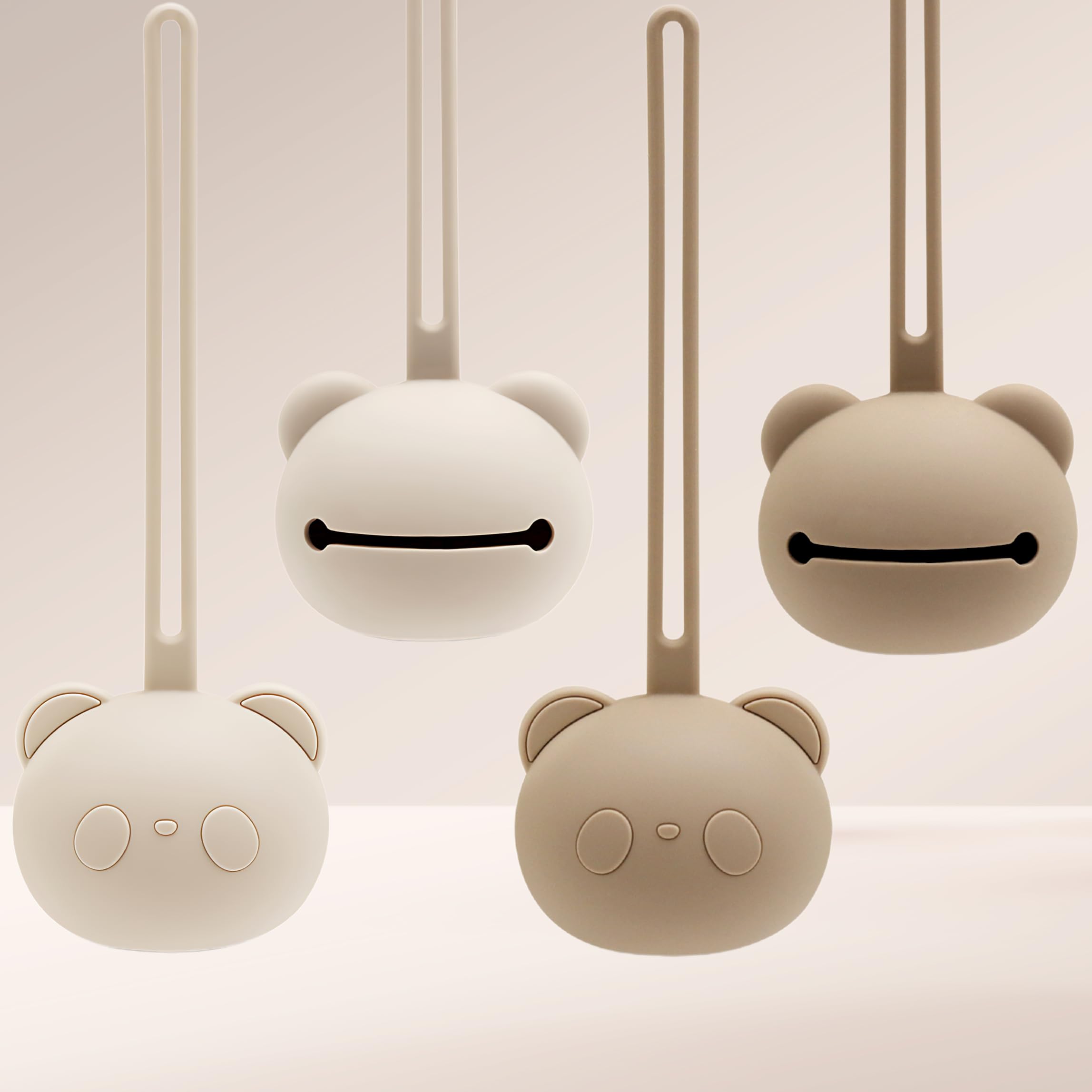 CAJA Dummy Box Set of 2 Dummy Storage Silicone BPA Free Hygienic Storage for Babies and Toddlers Panda Design High-Quality Baby Accessories Gift for Birth and Baby First Equipment - 4