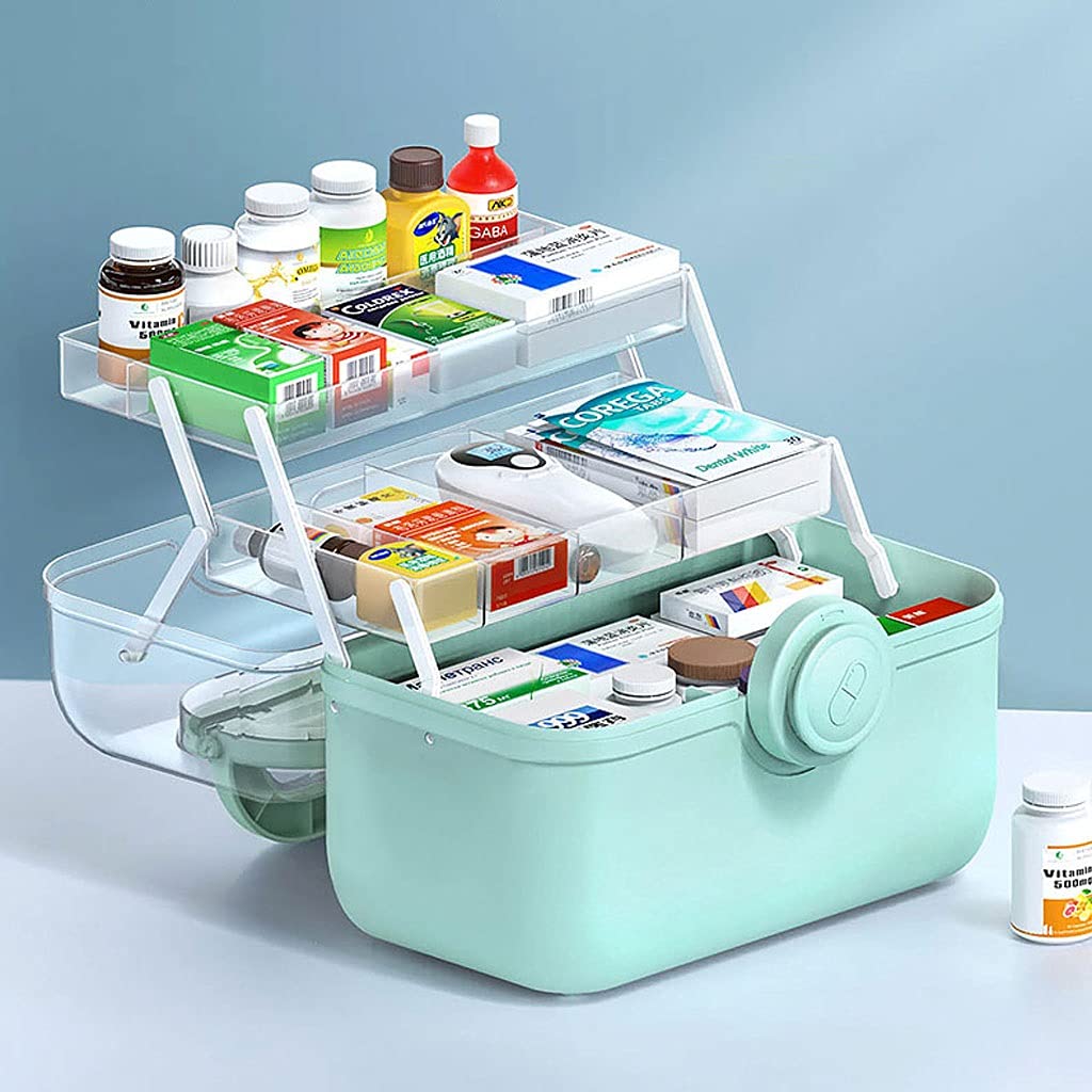 Kit de primeros auxilios de emergencia, organizador portátil de medicamentos, 11.2/13.3/15.3 pulgadas, suministros médicos para el hogar