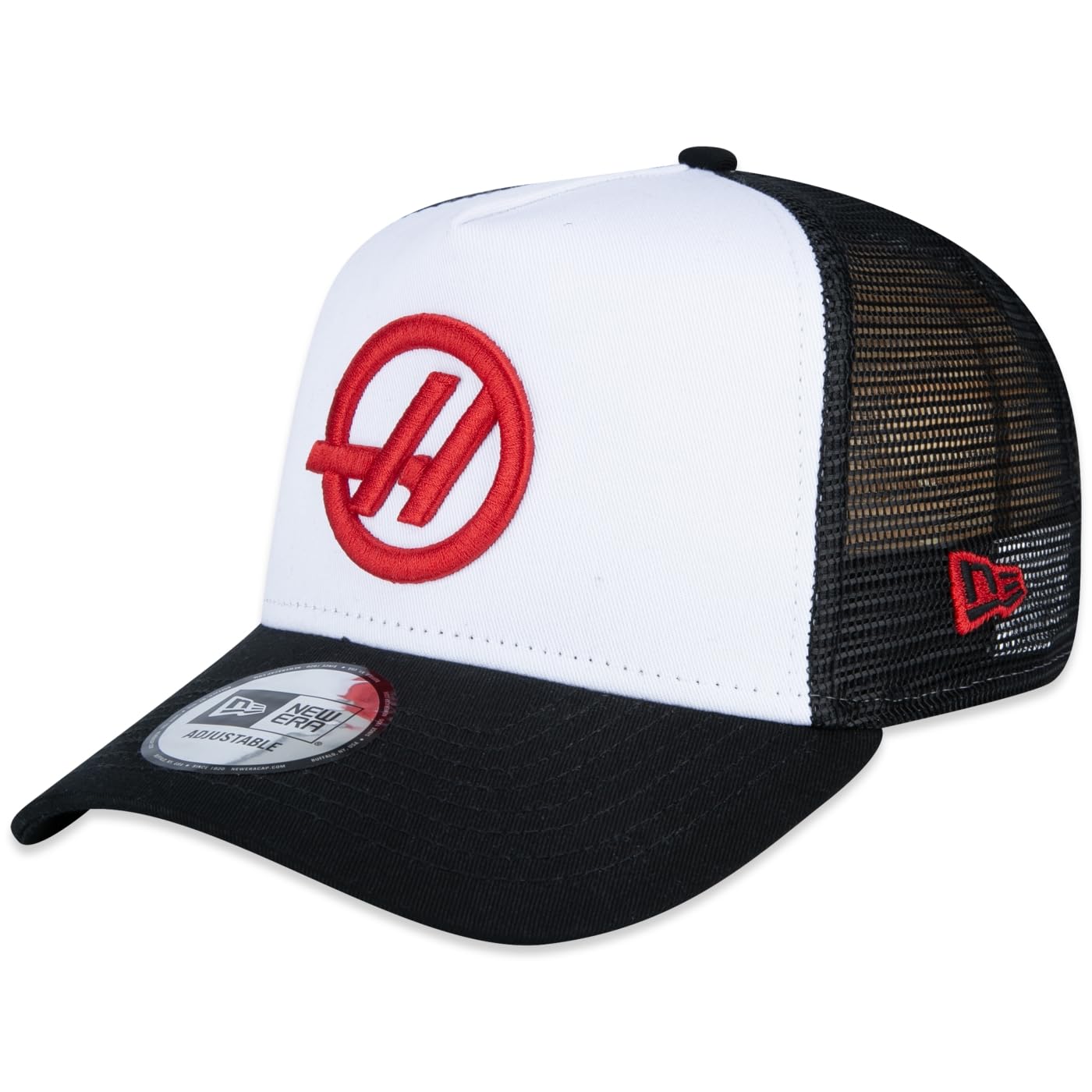 New Era Unisex Black A-Frame Snapback Trucker Cap - F1 Haas - One Size