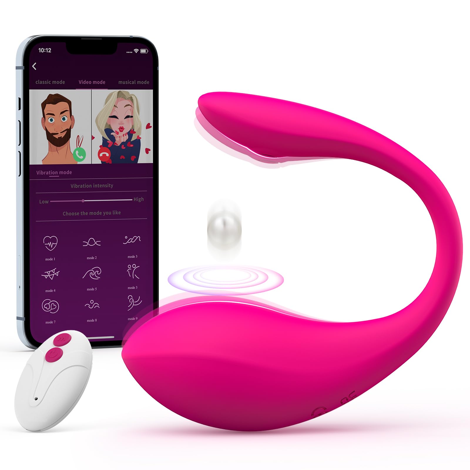 Remote Control Vibrator Wearable Vibrators with Phone Control, Adult Women Sex Toys with 9 Vibrating Modes, Sex Toys4couples Men & Women Soft and Quiet, Vibrator Bullet Anal Toys G Spot Vibrator