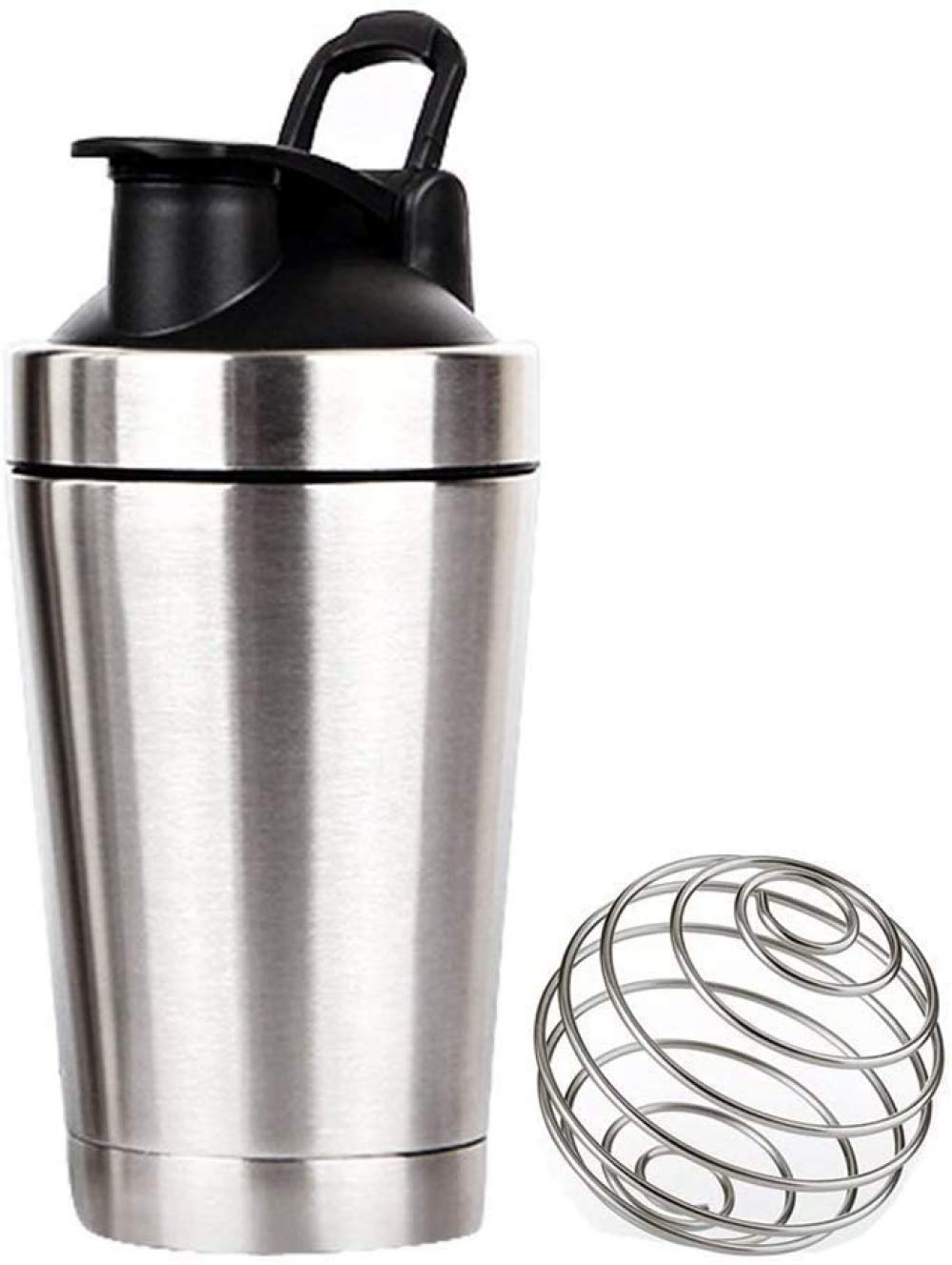 Sport Shaker Bouteille Mélangeur De Protéines Classique en Acier Inoxydable Mélangeur Anti-Fuite Shaker Cup Loop Portatile Flip Top par Sports Fitness
