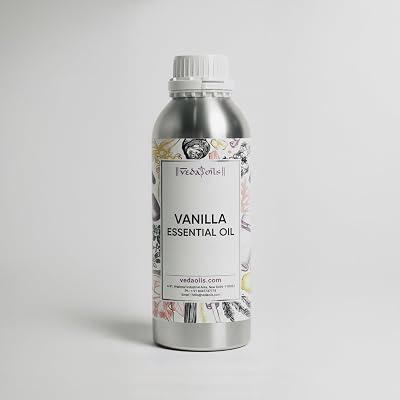 VedaOils Vanilla Essential Oil for Skin and Hair 100ml – Pure & Natural Vanilla Essential Oil for Diffusers, Home Fragra