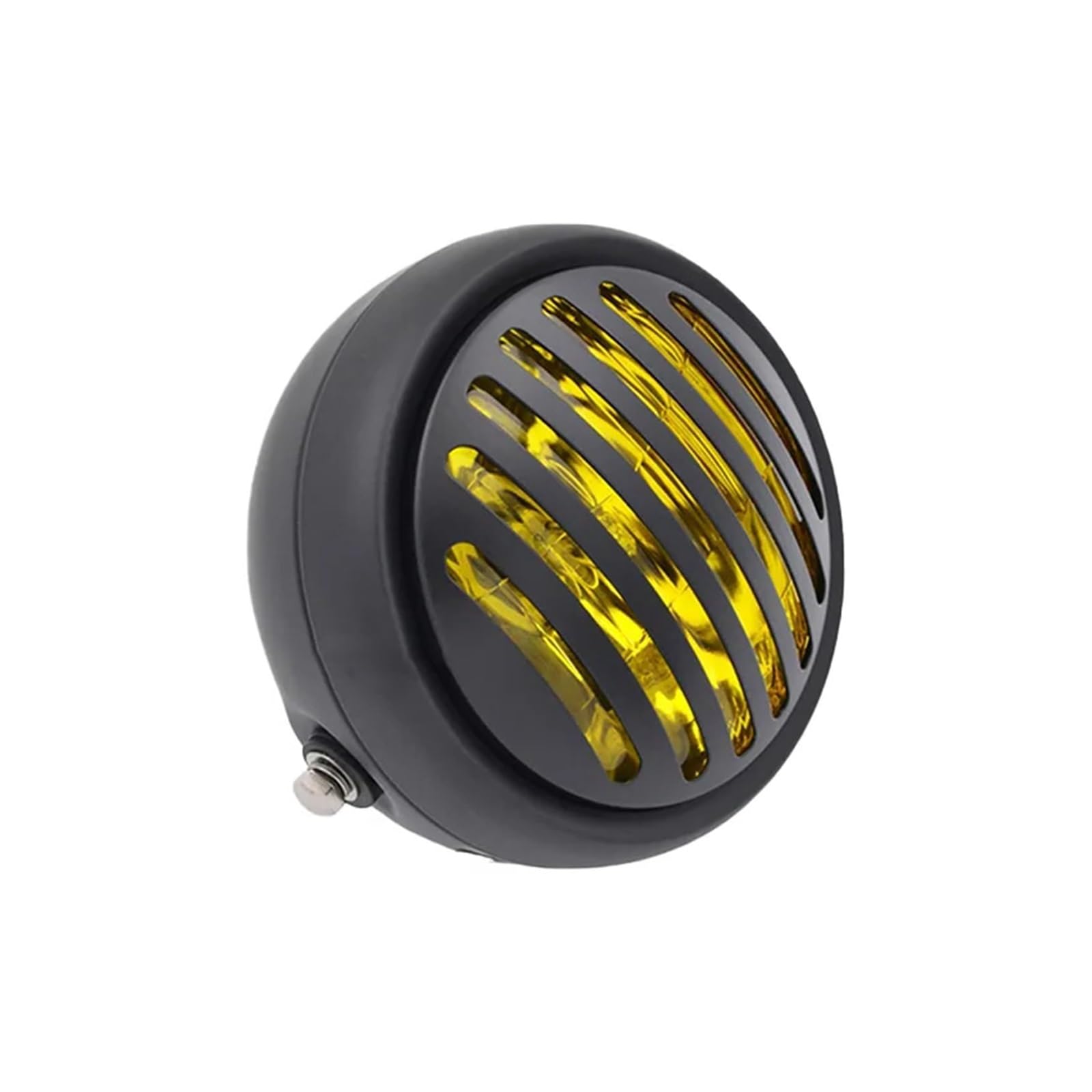 Faros Delanteras Moto para Gn125 para Cg125 Motocicleta Universal Retro Modificada 12V Carcasa Negra Frontal Metal Negro Faro Redondo Retro LED Faros