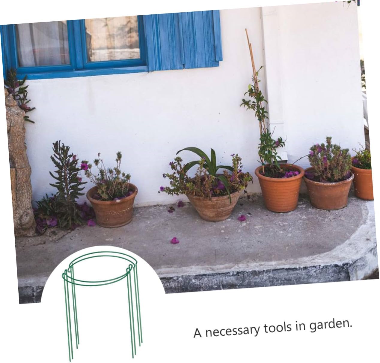 UPKOCH 4pcs Flower Support Frames Semicircular Plant Stands Iron Coating Easy Setup for Garden Trellis for Gardeners