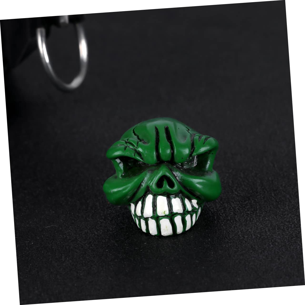 SOLUSTRE 2sets Valvole Per Pneumatici Forma Di Testa Di Scheletro Resina Per e Bicicletta Accessori Per Gonfiaggio Con Design Fantasma Verde