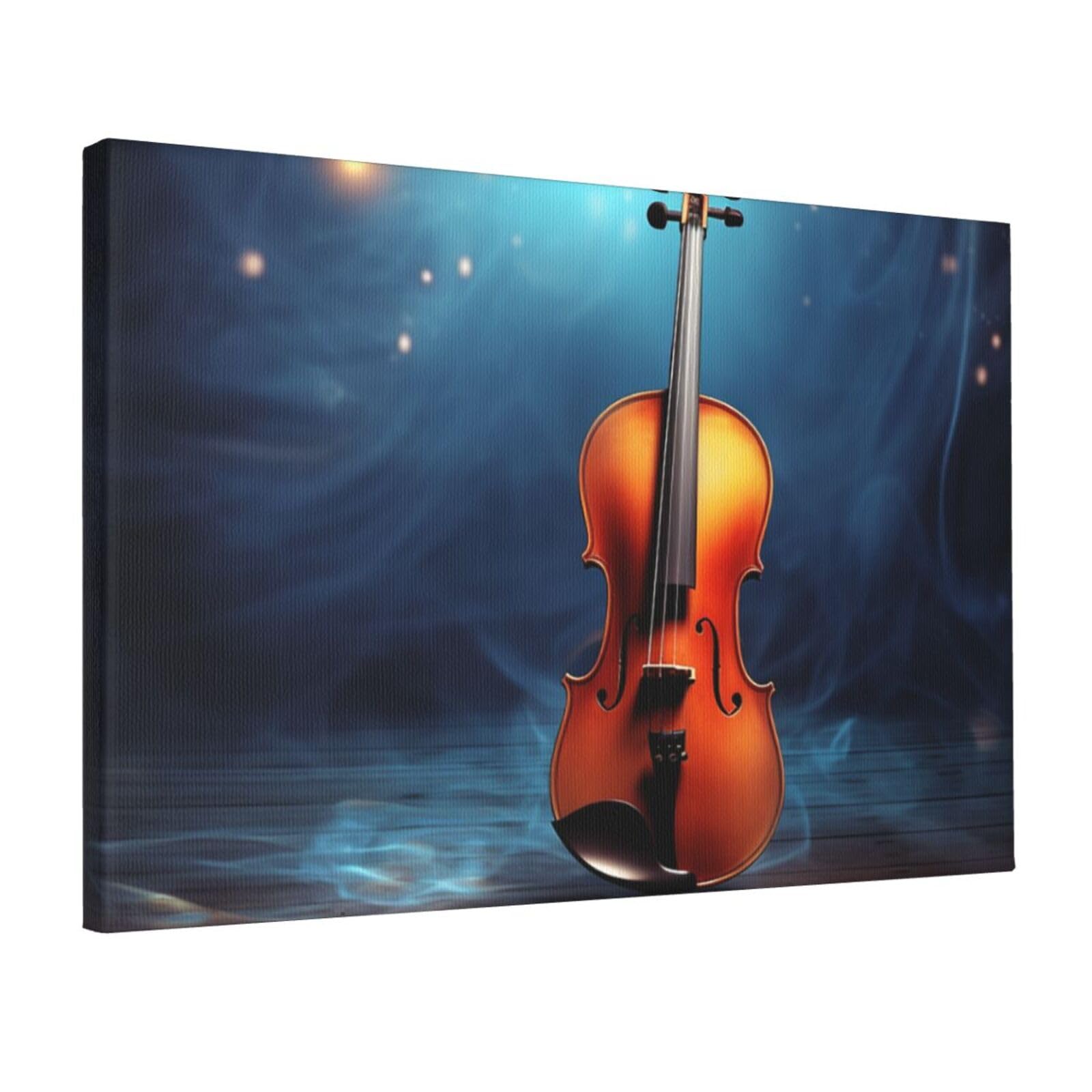 DWVTSLH Violin Poster Poster Paintings Canvas Wall Art Bedroom Prints Home Decor Hanging Picture Modern Home Artworks Aesthetic for Living Room Office Wall Decor 12x18in Unframed