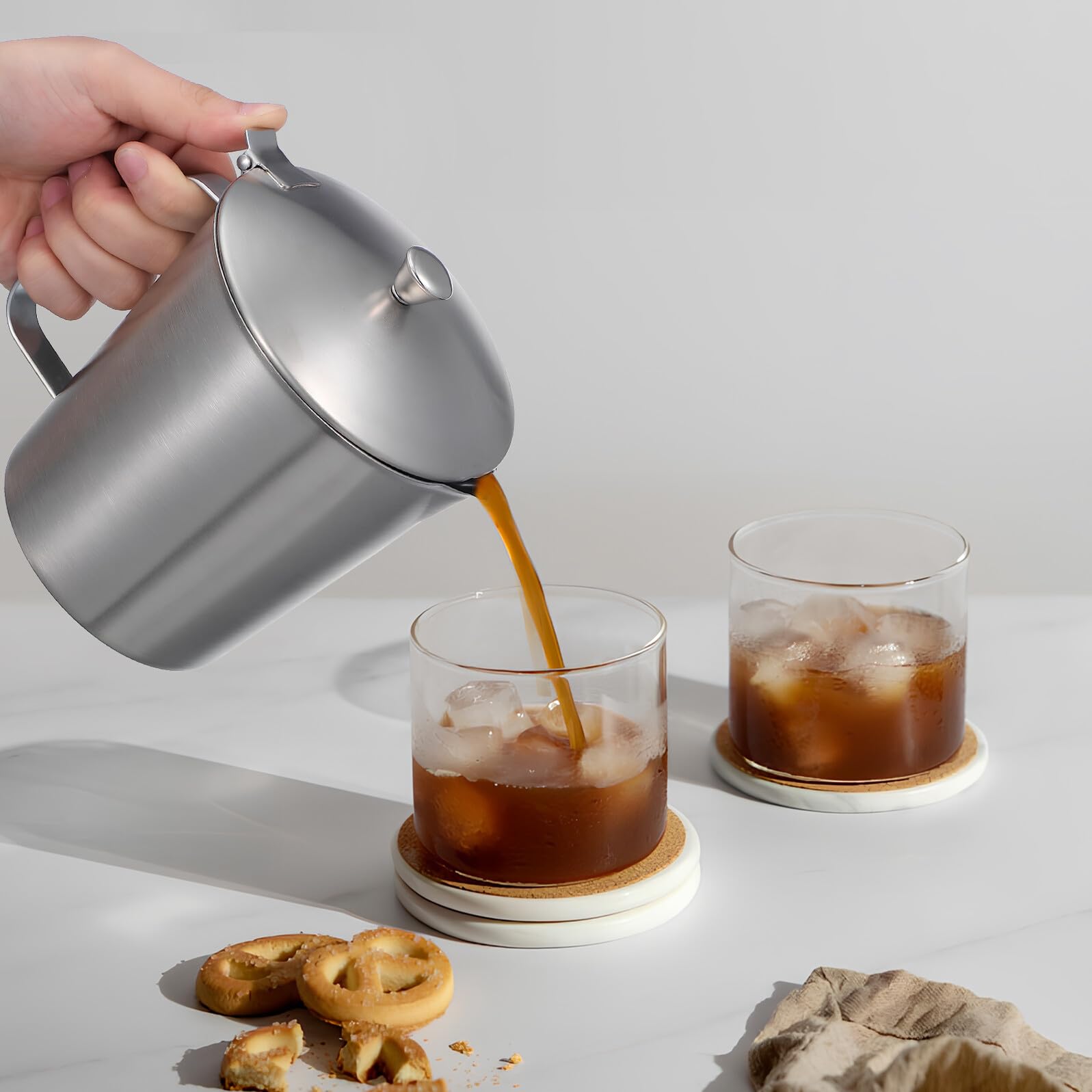 Homoyoyo Tasse à Mesurer Avec Couvercle Graduée Pour Lait Et Café Pour Pâtisserie