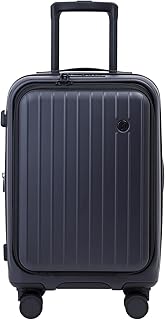 [TIERRAL] スーツケース 機内持ち込み Sサイズ フロントオープン キャリーケース ストッパー 1～3泊 トマル TOMARU2.0 TSA キャリーバッグ 37-43L 3.2kg 容量拡張 軽量 大容量 ブランド (BLACK)